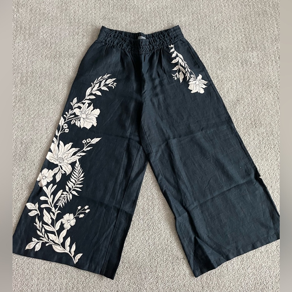 Anthroplogie The Somerset Pull-on Trousers: Printed Linen Edition - Picture 5 of 5